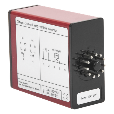 XB-DLP-1101 - Sensor de Masa Vehicular / 1 Canal / 12/24 VAC/VCC / Salidas NC/NO / Modo Presencia y Pulso / Exterior