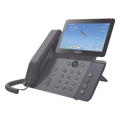 V67 - Videoteléfono IP / 20 Líneas SIP / Pantalla 7" Ajustable / Android 9.0 / Conferencia 10 Vías / Teclado Retroiluminado / PoE