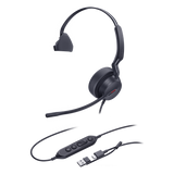 UH44-MONO-USB-C/A - Headset USB Mono / Cancelación de Ruido AI / Altavoz 35 mm / USB-C/A / Indicador de Ocupado / 20 Hz - 20 kHz