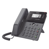 V62 - Teléfono IP Empresarial Esencial para 6 líneas SIP, pantalla grafica matriz de puntos, PoE, puertos Gigabit, conferencia local de 6 vías.