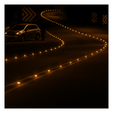 AC-LED - Accesspro Señalizador Vial Solar / 6 LED Intermitentes / Alcance Visual 800 m (2624.7 ft)