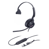 UH46-MONO-TEAMS-USB-C/A - Auriculares USB Mono / Cancelación de Ruido IA / Altavoz 35 mm / USB-C/A Plug-and-Play / Compatible con Microsoft Teams