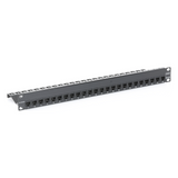 ZS-PNL-24E - Patch Panel / Blindado / 24 Puertos / Modular Vacío / Plano / 1UR / Cat 6A / Acero 18 Gauge