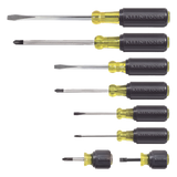 85078 - Klein Tools Juego de Desarmadores / 8 Piezas / Punta Plana 1/4'' y 5/16'' 85078