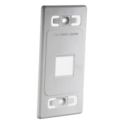 MX-FP-S-02-02 - Siemon Placa de Pared Modular / 2 Salidas Single Gang / Termoplástico Blanco MX-FP-S-02-02