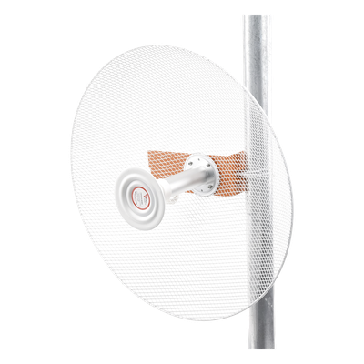 TXPD30RJMIMO - Antena direccional con diseño aerodinámico para minimiza la resistencia al viento, Ganancia de 30 dBi,  frecuencia (4.9 - 6.5 GHz), Polarización doble, incluye montaje para torre o mástil