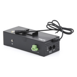 WI-PS302G-UPS - Inyector PoE industrial / Con UPS No-Break / Cuenta con 2 Puertos Gigabit (1 PoE 24/48V pasivo) / Salida DC 12V