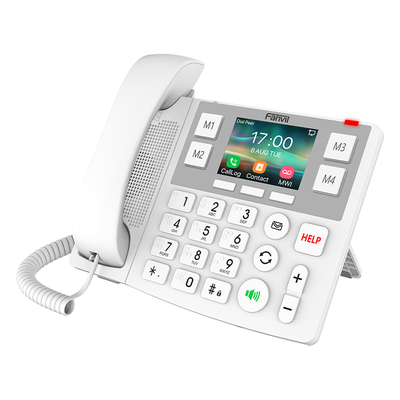 X305 - Teléfono IP / Pantalla 3.5 Pulgadas / Wi-Fi Dual Band / Botones Braille / Bluetooth 4.2 / PoE / 2 Líneas SIP