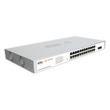 WI-PCES326GF - Switch Administrable PoE / 24 Puertos Gigabit PoE af/at / 2 x SFP Gigabit / 52 Gbps / Presupuesto PoE 370 W / Administración Cloud