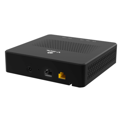 V2902A-XGS - ONU/ONT Bridge XGSPON / 1 Puerto RJ45 10 Gbps / 1 Puerto RJ45 1 Gbps / Conector SC/UPC / 12W Máx / 140×140×34.5 mm / -10 a 55°C