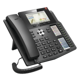 X6 - Teléfono IP empresarial para 20 líneas SIP, Voz HD, 3 Pantallas LCD a Color, 12 teclas BLF, PoE