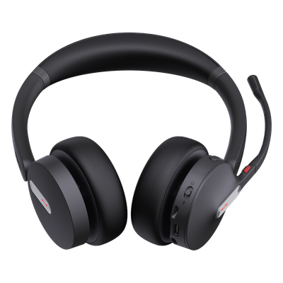 WH64-DUAL-UC - Auriculares Inalámbricos UC / DECT y Bluetooth 5.2 Simultáneos / Triple Conexión / 32 Horas de Conversación / Cancelación de Ruido con 3 Micrófonos