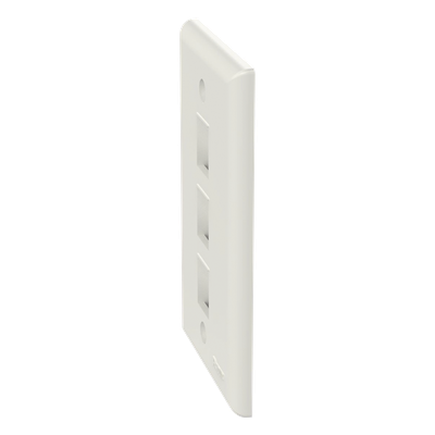 NK3FNIW - Panduit Placa de Pared Vertical / 3 Puertos Keystone / ABS NK3FNIW