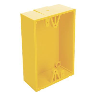 KIT-71100A-Y - Caja trasera de montaje color amarillo para estaciones de parada STOPPER