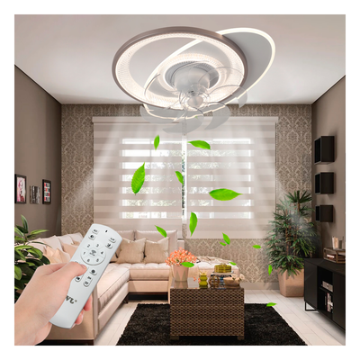 JLV-016 - Ventilador de Techo con Luminario LED de 110 V CA 50/60 Hz /  88 W / 3 Tonos de Luz (6500 - 4 000 - 2 700 K) / Con giro 360° / Diámetro 550 mm / 6 Velocidades / Dimeable.