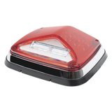 XLTE1755R - Luz de Advertencia LED / 8 X 6" / Color Rojo / Luz de Trabajo Blanca 12 W / 11 Patrones de Destello / IP67 / 12-30 VCC