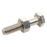 TORN-TZ30G - Paquete de tornillos con tuercas / Acero inoxidable 1/4 x 1 1/4 pulg / 6 piezas / Incluye arandelas reforzadas