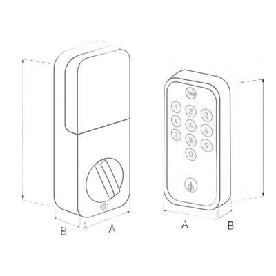 MX83405 - Yale-Assa Abloy CERRADURA DIGITAL YED 210 / ACCESO POR CÓDIGO Y LLAVE / AUTOBLOQUEO AUTOMÁTICO