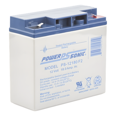 PS-12180-F2 - Power Sonic Batería de Respaldo AGM/VRLA / 12V / 18 Ah PS-12180-F2