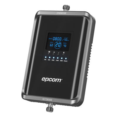EP-5G-PBS-V2 - Kit Amplificador de Señal Celular 2G, 3G, 4G y 5G / Mejora llamadas convencionales y VoLTE / Amplifica señal de TELCEL, AT&T, MOVISTAR, BAIT,DiRi y más / Cubre hasta 300 m² con una antena y hasta 600 m² con 2 antenas.