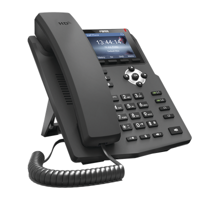 X3G - Teléfono IP empresarial para 2 lineas SIP con pantalla LCD de 2.8 pulgadas a color, puertos Gigabit y conferencia de 3 vías, PoE