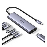35999 - Hub USB-C 6 en 1 / HDMI 4K@60Hz / 2x USB-A 3.2 Gen 2 (10 Gbps) / 2x USB-C 3.2 (10 Gbps) / PD 100W / Compatibilidad Universal / Driver-Free / Aluminio