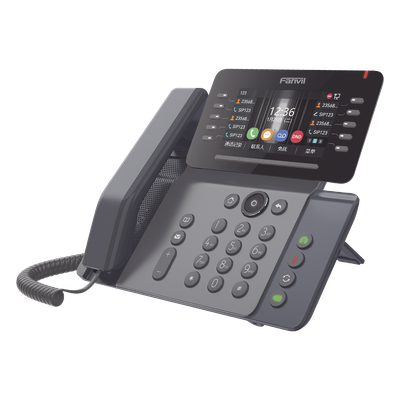 V65 - Teléfono IP Empresarial / 20 Líneas SIP / Pantalla 4.3" Ajustable / Wi-Fi 2.4/5 GHz / Bluetooth 5.0 / Puertos Gigabit / PoE