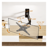 LDA40-223 - Brateck Soporte de Pared Articulado para Pantallas / VESA 75x75 a 200x200 / Hasta 43 Pulgadas