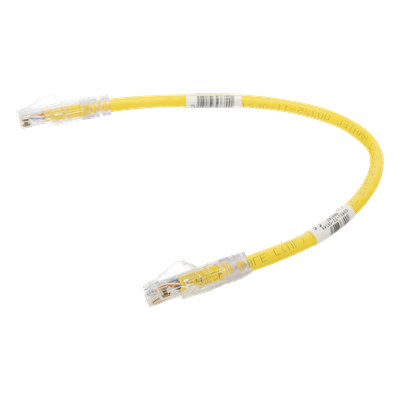 UTPSP1YLY - Cable de Parcheo UTP Cat6 / 24 AWG / CM / 0.3 m (1 pie) / Amarillo