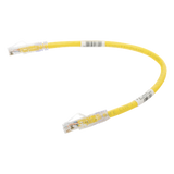 UTPSP1YLY - Cable de Parcheo UTP Cat6 / 24 AWG / CM / 0.3 m (1 pie) / Amarillo