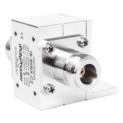 IS-50NX-C2 - Protector Coaxial RF / 125-1000 MHz / 50 Ω / Conectores N Hembra / Ceja Lateral / 50 kA