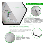 JLCR-2008-B - Jwj Lámpara LED Poligonal / 18 W / 1 800 lm JLCR-2008-B