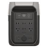 EFD31500 - Estación de Energía Portátil Delta 3 1536Wh Litio LFP / 6 AC 1800 W (Max. 3600W) / 2 USB-C 100W / Capacidad para Aumentar Respaldo / Cargador de Coche 10A a 12.6V / Conectividad WiFi y Bluetooth (App) / Carga Solar 500W Max.