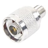 TT-CON-540 - Adaptador Coaxial RF / N Macho a F Hembra / Montaje en Línea / Bronce Niquelado / Contacto Oro / Teflón / -20℃ a 80℃