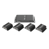 TT714PRO - Kit Divisor y Extensor HDMI (Extender Splitter)  / Divide 1 Fuente HDMI a 4 Pantallas / Extiende la señal HDMI hasta 40 m / Resolución 1080P @ 60 Hz / Cat 6/6a/7 / Cero Latencia / Salida Loop en el Tx / IR / Alimente solo el Tx (PoC).