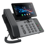 V66 - Teléfono IP Empresarial / Pantalla Táctil 7" / Wi-Fi 6 / Bluetooth 5.4 / 20 Líneas SIP / Cámara 1080p / PoE / Material Antibacterial