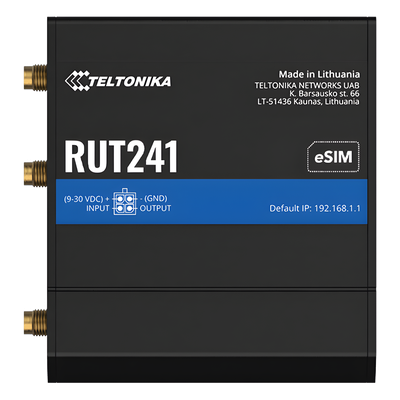 RUT241 - Teltonika Router Celular Industrial / 4G LTE Cat 4 / eSIM RUT241