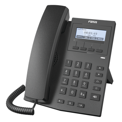 X1P - Teléfono IP empresarial para 2 lineas SIP con pantalla LCD 128 x 48 Px y conferencia de 3 vías, PoE