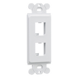 CFG2WH - Marco de Módulo Dúplex / 2 Espacios Mini-Com / Para Placas GFCI Estándar / Color Blanco