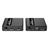 TT223KVM - Kit extensor KVM (HDMI y USB) | 40m a 4k@30Hz  | 70m a 1080P@60Hz | Cat 6, 6a y 7 | CERO LATENCIA | HDR | Salida Loop | Salida de audio de 3.5mm |