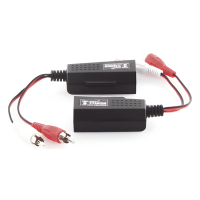 TT2001A - Balun Extensor de Audio / 800 m (2625 pies) / RCA a RJ45 / CAT5-6 / Protección TVS Grado 3 / 60 dB Rechazo Diafonía