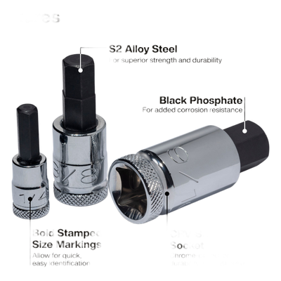 65233-HEX - Klein Tools Juego de Dados / 13 Piezas / SAE-Métrico-Hex-Torx® 65233-HEX