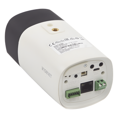 XNB-6000 - Cámara de red tipo box / 2 MP / WDR 150 dB / H.265 & WiseStream II / Estabilización digital / Detección facial / Doble microSD 512 GB