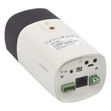 XNB-6000 - Cámara de red tipo box / 2 MP / WDR 150 dB / H.265 & WiseStream II / Estabilización digital / Detección facial / Doble microSD 512 GB