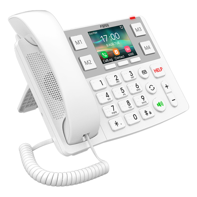 X305 - Teléfono IP / Pantalla 3.5 Pulgadas / Wi-Fi Dual Band / Botones Braille / Bluetooth 4.2 / PoE / 2 Líneas SIP