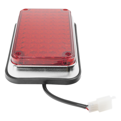XLTE595-R - Luz de Advertencia LED / 6x4" / 66 LEDs / 12 VCC / 1 A / 10 Patrones de Destello / Montaje Permanente / Color Rojo