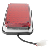 XLTE595-R - Luz de Advertencia LED / 6x4" / 66 LEDs / 12 VCC / 1 A / 10 Patrones de Destello / Montaje Permanente / Color Rojo