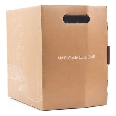 U-CABLE-C6-CMR - Bobina de cable UTP Riser (CMR) UniFi, Cat6, Color blanco, 23 AWG, 305m para interior