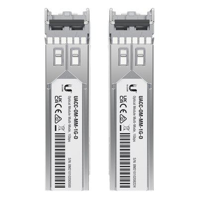 UACC-OM-MM-1G-D-2 - Ubiquiti UACC-OM-MM-1G-D-2 red modulo transceptor Fibra óptica 1250 Mbit/s SFP