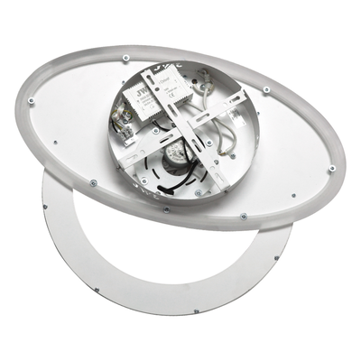 JLV-016 - Ventilador de Techo con Luminario LED de 110 V CA 50/60 Hz /  88 W / 3 Tonos de Luz (6500 - 4 000 - 2 700 K) / Con giro 360° / Diámetro 550 mm / 6 Velocidades / Dimeable.